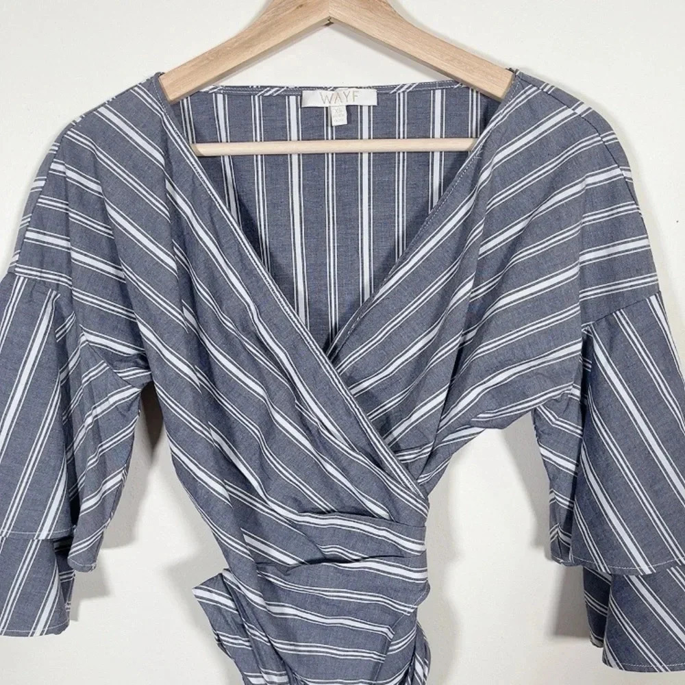 WAYF | STRIPED WRAP  TOP - Picture 4 of 10